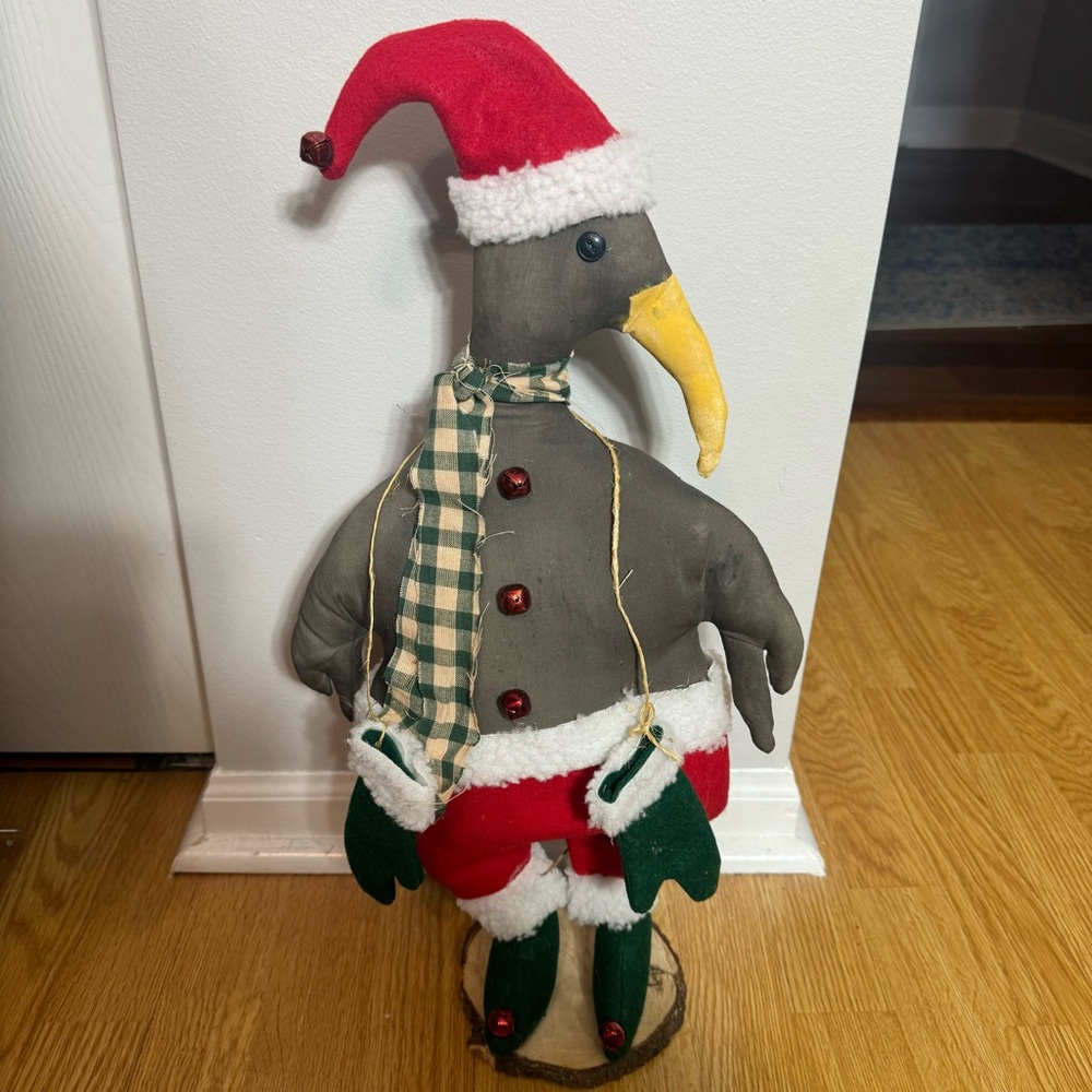 Handmade Santa Goose. This adorable Santa Claus duck goose bird is hand crafted.